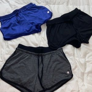 3 pairs Womens athletic shorts